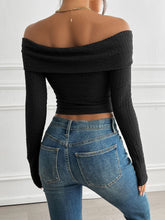 Devine Off-Shoulder Long Sleeve T-Shirt OutfitFlow